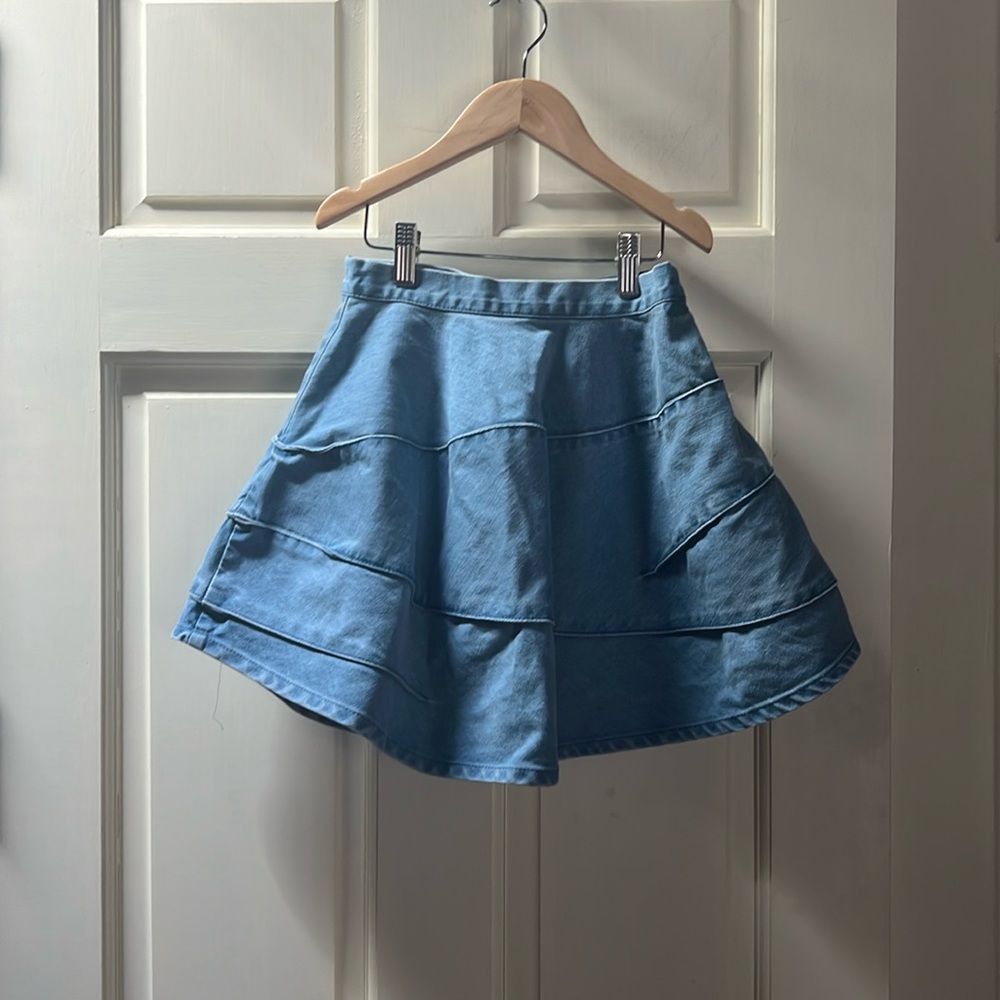 NWT Girls denim skirt by Nikolia 8-9 years